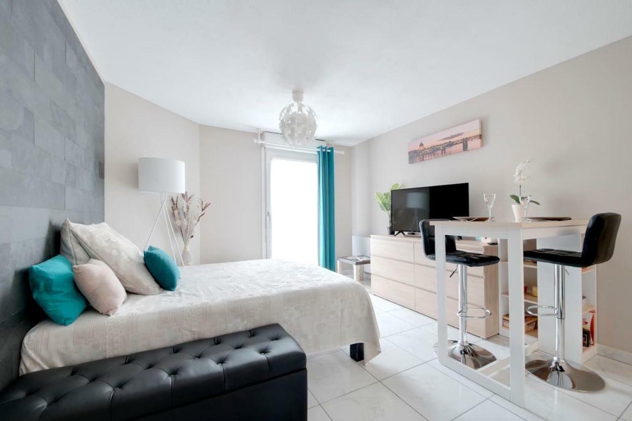 :) Grand Studio Lumineux A Toulouse Et Parking Bagian luar foto